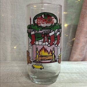 Coca Cola Holiday Glass with Festive Design